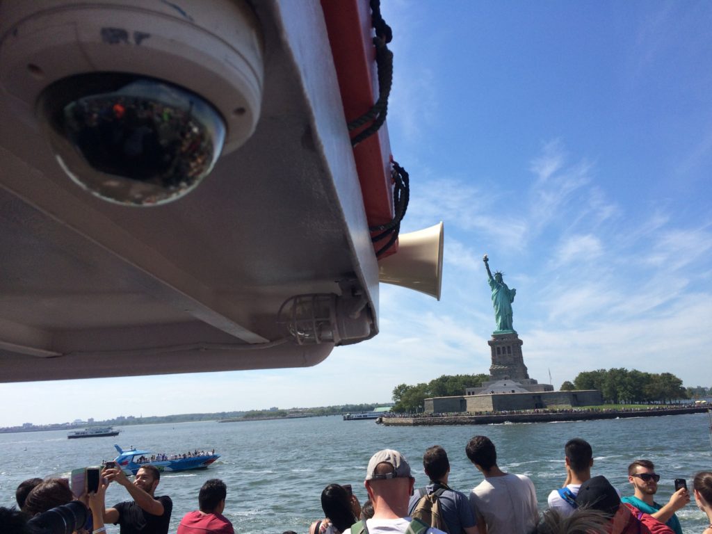 Security camera and Statue