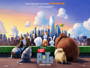 Secret Life of Pets movie poster - Kevin Hart from Philadelphia stars in it.