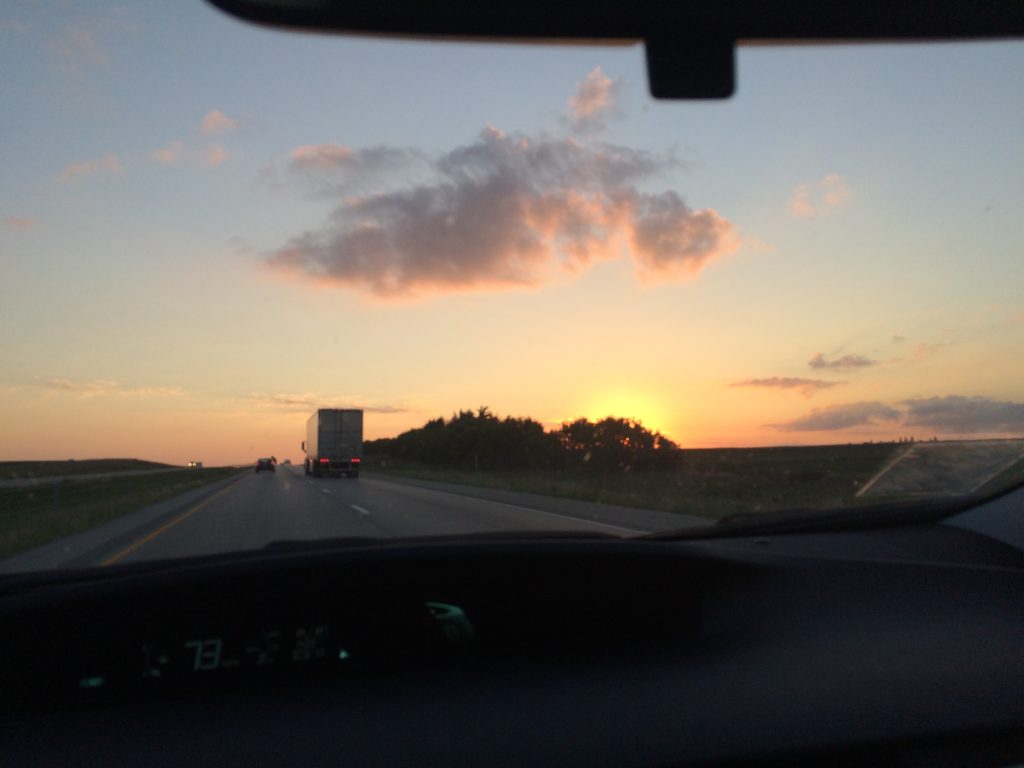 Iowa sunset on the horizon