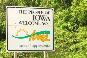 Iowa Welcome Sign